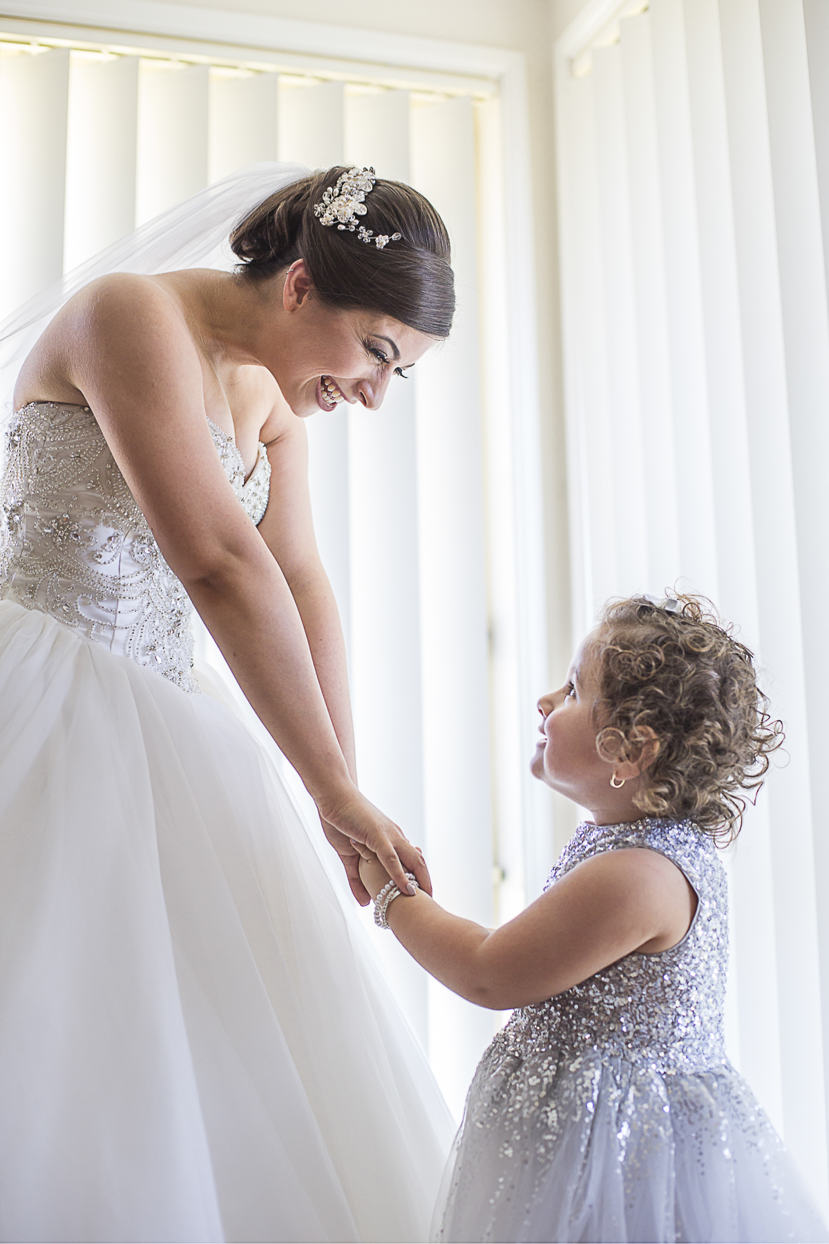 Bride and niece wedding photo | Fantasie Photography